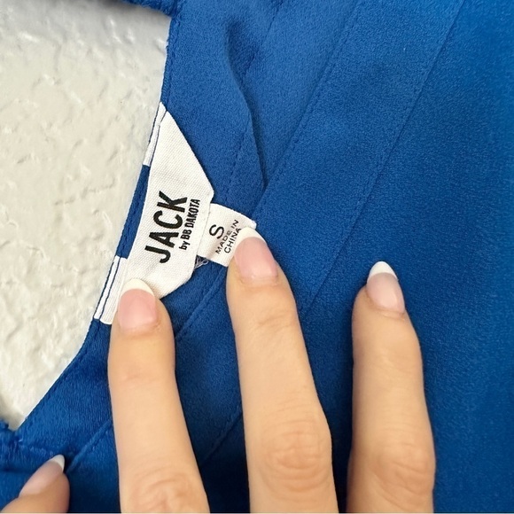 JACK BY BB DAKOTA Bright Blue Shift Slip Dress - Picture 4 of 6